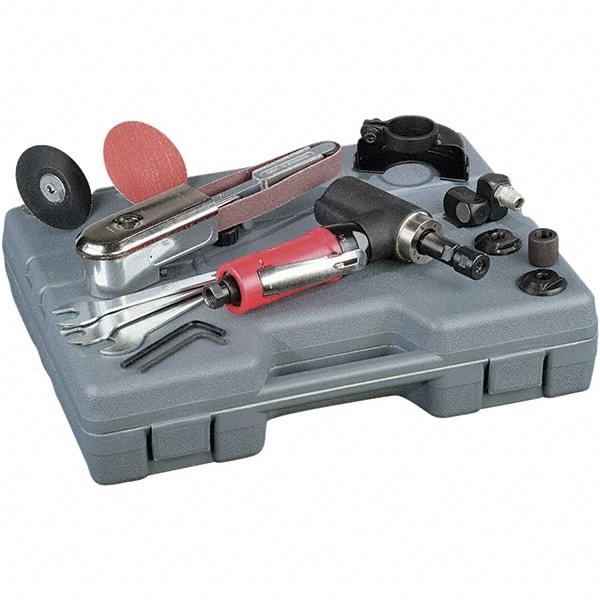 Autobrade Red - Pneumatic Multi Tool Kit - 20,000 RPM, 1/4 NPT Inlet - Makers Industrial Supply