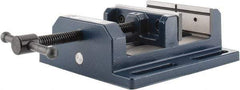 Gibraltar - 6" Jaw Opening Capacity x 2" Throat Depth, Horizontal Drill Press Vise - 6" Wide Jaw, Stationary Base, Standard Speed, 10-15/16" OAL x 3-9/16" Overall Height, Cast Iron - Makers Industrial Supply