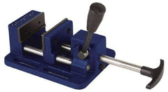 Gibraltar - 3" Jaw Opening Capacity x 1-1/16" Throat Depth, Horizontal Drill Press Vise - 3" Wide Jaw, Stationary Base, Standard Speed, 7-1/4" OAL x 2.975" Overall Height, Cast Iron - Makers Industrial Supply