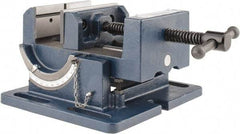 Gibraltar - 4" Jaw Width, 4" Jaw Opening Capacity, Angle Stationary Machine Vise - Manual Operation, 1 Station, 9-7/16" Long x 4-1/2" High x 1-1/2" Deep, 1-1/2" Jaw Height - Makers Industrial Supply