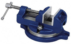 Gibraltar - 6" Jaw Width, 6" Jaw Opening Capacity, Horizontal Swivel Machine Vise - Manual Operation, 1 Station, 14-1/2" Long x 5-1/2" High x 2" Deep, 2" Jaw Height - Makers Industrial Supply