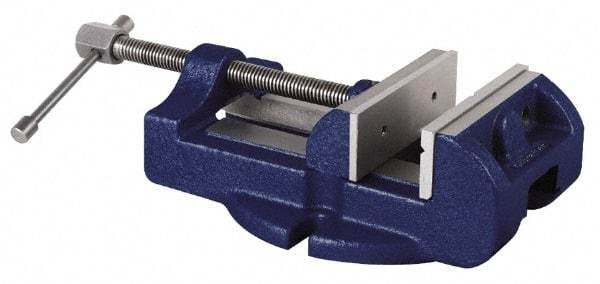 Gibraltar - 6" Jaw Width, 6" Jaw Opening Capacity, Horizontal Stationary Machine Vise - Manual Operation, 1 Station, 14-1/2" Long x 3-7/8" High x 2" Deep, 2" Jaw Height - Makers Industrial Supply