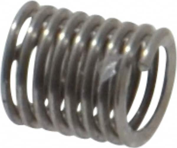 Heli-Coil - M2.5x0.45 Metric Coarse, 5mm OAL, Free Running Helical Insert - 8-1/8 Free Coils, Tanged, 304 Stainless Steel, Bright Finish, 2D Insert Length - Exact Industrial Supply