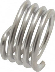 Heli-Coil - M5x0.80 Metric Coarse, 5mm OAL, Free Running Helical Insert - 4-1/8 Free Coils, Tanged, 304 Stainless Steel, Bright Finish, 1D Insert Length - Makers Industrial Supply