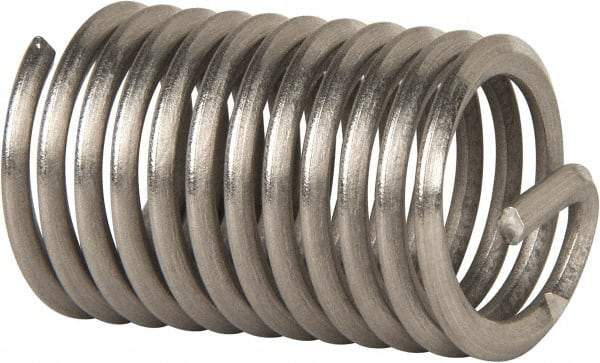 Heli-Coil - M12x1.75 Metric Coarse, 24mm OAL, Free Running Helical Insert - 11-1/2 Free Coils, Tanged, 304 Stainless Steel, Bright Finish, 2D Insert Length - Exact Industrial Supply