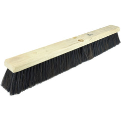 18″ Medium Sweep Floor Brush, Horsehair and Polystyrene Border w/Black Polypropylene - Makers Industrial Supply