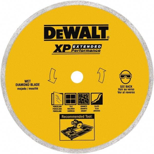 DeWALT - 8" Diam, 5/8" Arbor Hole Diam, Wet & Dry Cut Saw Blade - Diamond-Tipped, Standard Round Arbor - Makers Industrial Supply