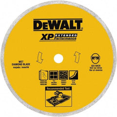 DeWALT - 8" Diam, 5/8" Arbor Hole Diam, Wet & Dry Cut Saw Blade - Diamond-Tipped, Standard Round Arbor - Makers Industrial Supply