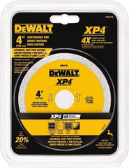 DeWALT - 4" Diam, 5/8 & 7/8" Arbor Hole Diam, Wet & Dry Cut Saw Blade - Diamond-Tipped, Standard Round Arbor - Makers Industrial Supply