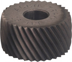 Made in USA - 3/4" Diam, 80° Tooth Angle, Convex, Form Type Cobalt Left-Hand Diagonal Knurl Wheel - Exact Industrial Supply