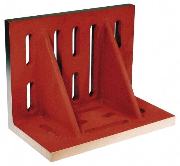 Suburban Tool - 12" Wide x 18" Deep x 24" High Cast Iron Machined Angle Plate - Slotted Plate, Through-Slots on Surface, Double Web, 1-1/2" Thick, Single Plate - Makers Industrial Supply