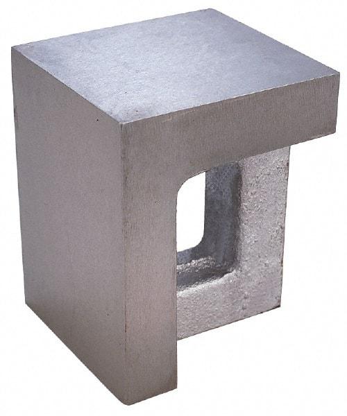 Interstate - 1 Hole, 12" High x 5" Wide x 8" Deep, Right Angle Iron - Semi-Steel, Precision Ground, Parallel & Square to within 0.0018" per 6" - Makers Industrial Supply