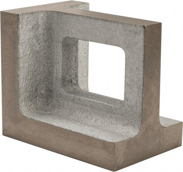 Interstate - 1 Hole, 6" High x 4" Wide x 5" Deep, Right Angle Iron - Semi-Steel, Machined, Parallel to within 0.003" per 6", Square to within 0.004" per 6" - Makers Industrial Supply