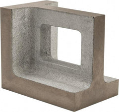 Interstate - 1 Hole, 6" High x 4" Wide x 5" Deep, Right Angle Iron - Semi-Steel, Machined, Parallel to within 0.003" per 6", Square to within 0.004" per 6" - Makers Industrial Supply