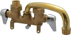 B&K Mueller - Standard, Two Handle Design, Brass, Clamp, Laundry Faucet - 6 Inch Spout, Lever Handle - Makers Industrial Supply