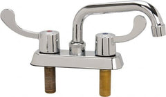 B&K Mueller - Standard, Two Handle Design, Chrome, Deck Mount, Laundry Faucet - 6 Inch Spout, Wrist Blade Handle - Makers Industrial Supply