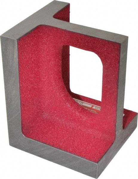 Suburban Tool - 1 Hole, 5" High x 3-3/4" Wide x 4" Deep, Right Angle Iron - Cast Iron, Machined, 3/4" Thick, Parallel & Square to within 0.002" per 6" - Makers Industrial Supply