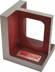 Suburban Tool - 1 Hole, 6" High x 4-1/2" Wide x 5" Deep, Right Angle Iron - Cast Iron, Machined, 7/8" Thick, Parallel & Square to within 0.002" per 6" - Makers Industrial Supply