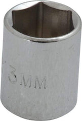 Proto - 1/4" Drive, Standard Hand Socket - 6 Points, 7/8" OAL, Chrome Finish - Makers Industrial Supply