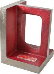 Suburban Tool - 1 Hole, 8" High x 6" Wide x 6" Deep, Right Angle Iron - Cast Iron, Precision Ground, 1" Thick, Parallel to within 0.00025" per 6", Square to within 0.0005" per 6" - Makers Industrial Supply