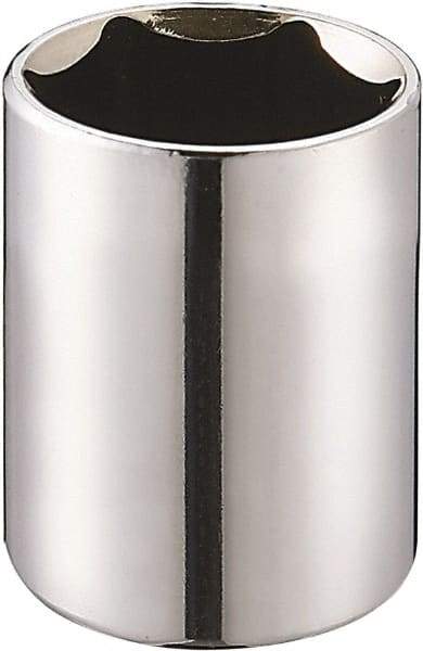 Paramount - 5/8", 1/4" Drive, Standard Hand Socket - 6 Points, 7/8" OAL, Alloy Steel, Chrome Finish - Makers Industrial Supply