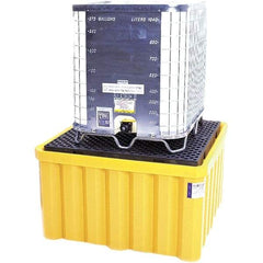 UltraTech - 400 Gal Sump, 8,000 Lb Capacity, Polyethylene Spill Deck or Pallet - 59" Long x 59" Wide x 33" High, Drain Included, 1 Tank Drum Configuration - Makers Industrial Supply