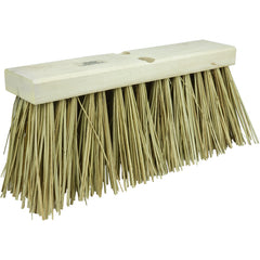 16″ Street Broom, 6-1/4″ Trim Length, Natural Palmyra Fill - Makers Industrial Supply