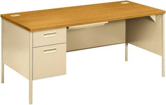 Hon - Office Cubicle Workstations & Worksurfaces Type: Single Left Pedestal Workstation Desk Width (Inch): 68-3/4 - Makers Industrial Supply