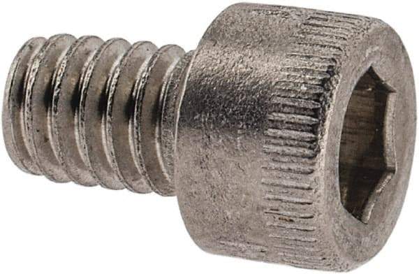 Holo-Krome - #8-32 UNC Hex Socket Drive, Socket Cap Screw - Grade 18-8 Stainless Steel, Uncoated, Fully Threaded, 1/4" Length Under Head - Makers Industrial Supply