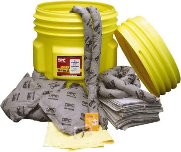 Brady SPC Sorbents - Chemical Neutralizer & Absorbent Spill Kit - 65 Gal Bucket - Makers Industrial Supply