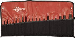 Mayhew - 19 Piece Punch & Chisel Set - 1/8 to 3/4" Chisel, 1/8 to 3/8" Punch, Hexagon Shank - Makers Industrial Supply