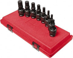 Sunex Tools - 8 Piece 1/2" Drive Metric Impact Hex Bit Socket Set - 6 to 19mm Hex - Makers Industrial Supply