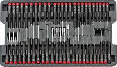 Wiha - 51 Piece Hex, Nut Driver, Phillips, Slotted & Torx Screwdriver Set - Bit Sizes: Hex SAE 0.028, 0.035, 0.05, 1/16, 5/64, 3/32, 7/64, 1/8, 9/64 & 5/32, Philips #000 to #1, Torx T1, T2, T3, T4, T5, T6, T7, T8, T9 & T10 - Makers Industrial Supply