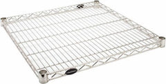 Value Collection - 24" Wide, 1.19" High, Open Shelving Accessory/Component - Stainless Steel Finish, 24" Deep, Use with NuLine Units - Makers Industrial Supply