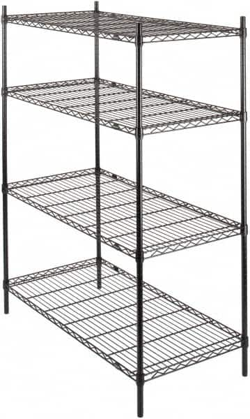 Value Collection - 4 Shelf Wire Shelving - Starter Unit - 36" Wide x 24" Deep x 63" High, - Makers Industrial Supply