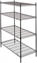 Value Collection - 4 Shelf Wire Shelving - Starter Unit - 36" Wide x 24" Deep x 63" High, - Makers Industrial Supply