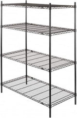 Value Collection - 4 Shelf Wire Shelving - Starter Unit - 48" Wide x 18" Deep x 63" High, - Makers Industrial Supply