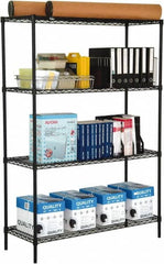 Value Collection - 4 Shelf Wire Shelving Unit - 72" Wide x 24" Deep x 74" High, - Makers Industrial Supply