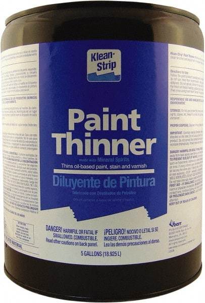 Klean-Strip - 5 Gal Paint Thinner CARB - 201 gL VOC Content, Comes in Metal Can - Makers Industrial Supply