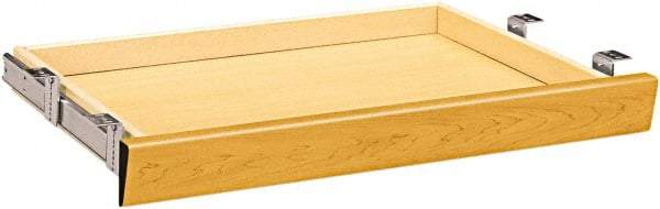 Hon - Laminate Center Drawer Desk with Center Drawer - 29.88" Wide x 24" Deep x 3" High, Harvest Gold - Makers Industrial Supply