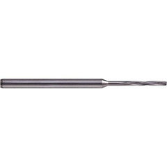 Chucking Reamer: 0.0169″ Dia, 1.9685″ OAL, 0.1969″ Flute Length, Straight Shank, Solid Carbide 4 Flute, RH