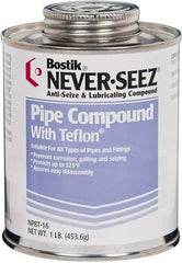 Bostik - 1 Lb Can High Temperature Anti-Seize Lubricant - With PTFE, -297 to 1,800°F, Off-White, Water Resistant - Makers Industrial Supply