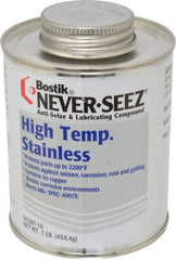 Bostik - 1 Lb Can High Temperature Anti-Seize Lubricant - Stainless Steel, -297 to 2,200°F, Silver Gray, Water Resistant - Makers Industrial Supply