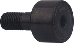 Accurate Bushing - 2-3/4" Roller Diam x 1-1/2" Width, 1" Stud Diam x 2-1/4" Length, Crowned Sealed Stud Cam Follower with Hex - Carbon Steel, 1-1/8" Thread Length, 1-14 Thread, 3-3/4" OAL, 15,280 Lb Dynamic Cap, 16,650 Lb Static Cap - Makers Industrial Supply