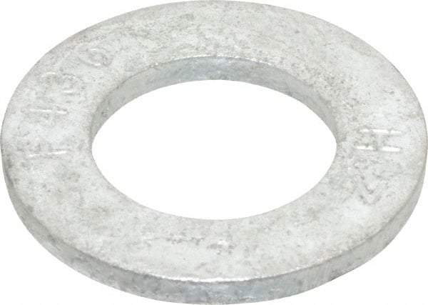 Value Collection - 3/4" Screw, Grade SAE 1035-1050 Steel Standard Flat Washer - 0.805" ID x 1-15/32" OD, 0.177" Thick, Galvanized Finish - Makers Industrial Supply