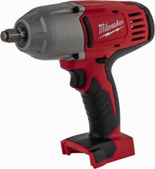 Milwaukee Tool - 1/2" Drive 18 Volt Pistol Grip Cordless Impact Wrench & Ratchet - 0 to 1,900 RPM, 0 to 2,200 BPM, 450 Ft/Lb Torque, Lithium-Ion Batteries Not Included - Makers Industrial Supply