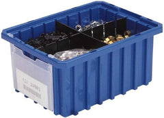 Akro-Mils - 0.96 Cu Ft, 40 Lb Load Capacity Gray Polyethylene Dividable Container - Stacking, 22.4" Long x 17.4" Wide x 6" High - Makers Industrial Supply