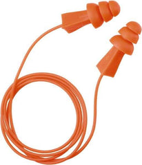 Tasco - Reusable, Corded, 27 dB, Flange Earplugs - Orange - Makers Industrial Supply