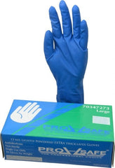 PRO-SAFE - Size L, 13 mil, Industrial Grade, Powdered Latex Disposable Gloves - Exact Industrial Supply