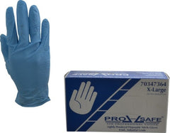 PRO-SAFE - Size XL, 8 mil, Industrial Grade, Powdered Nitrile Disposable Gloves - Exact Industrial Supply